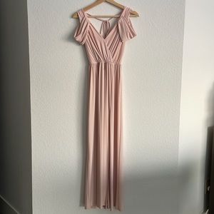 ASOS 00 Petite Blush Bridesmaid Dress